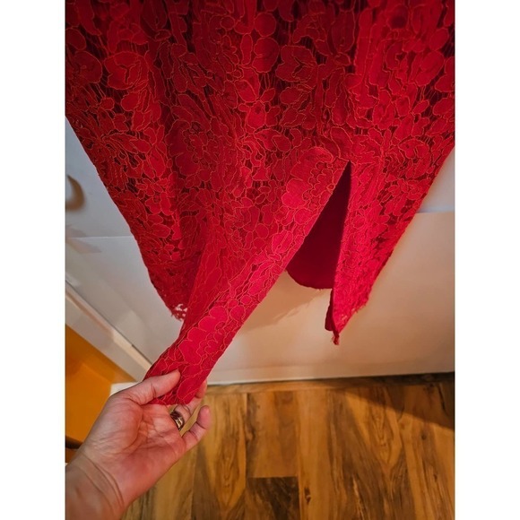 Lulus XS NWT Red Lace Spaghetti Straps contour dress. Sexy. Date Night. Party. - Picture 3 of 11